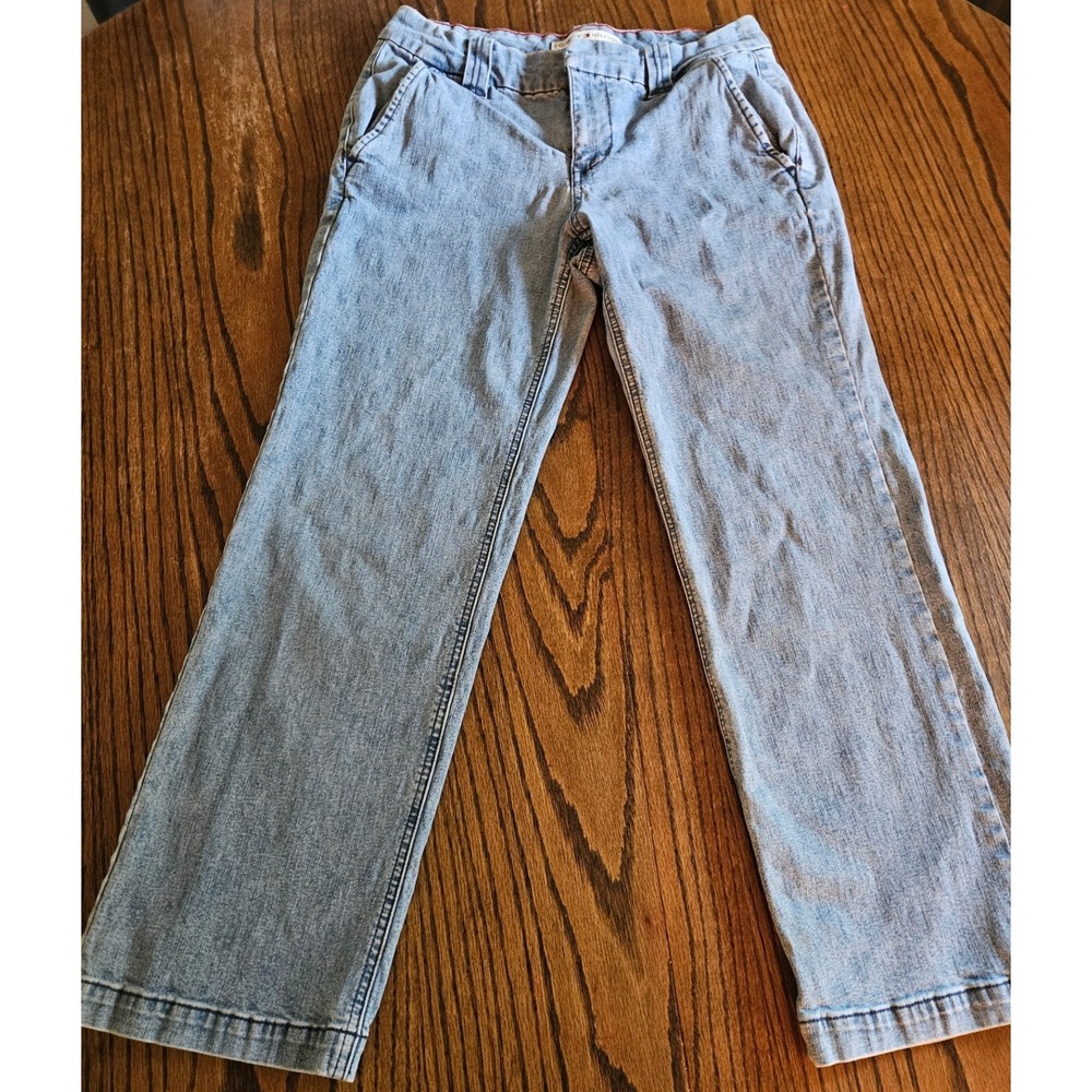 Tommy Hilfiger Girls Jeans Size 4 Light Wash Denim Y2K Vintage 2003